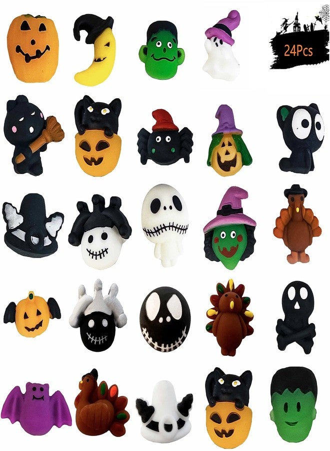 JDSTY 24Pcs Halloween Mochi Squishy Toys Stress Relief Squishies for Kids Girls Boys Halloween Party Favors Halloween Treat Bags Gifts - Image 1